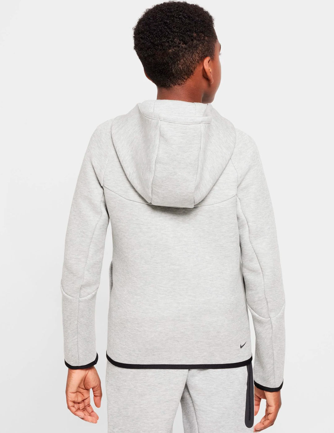 sudadera abierta con capucha  junior TECH FLEECE , gris