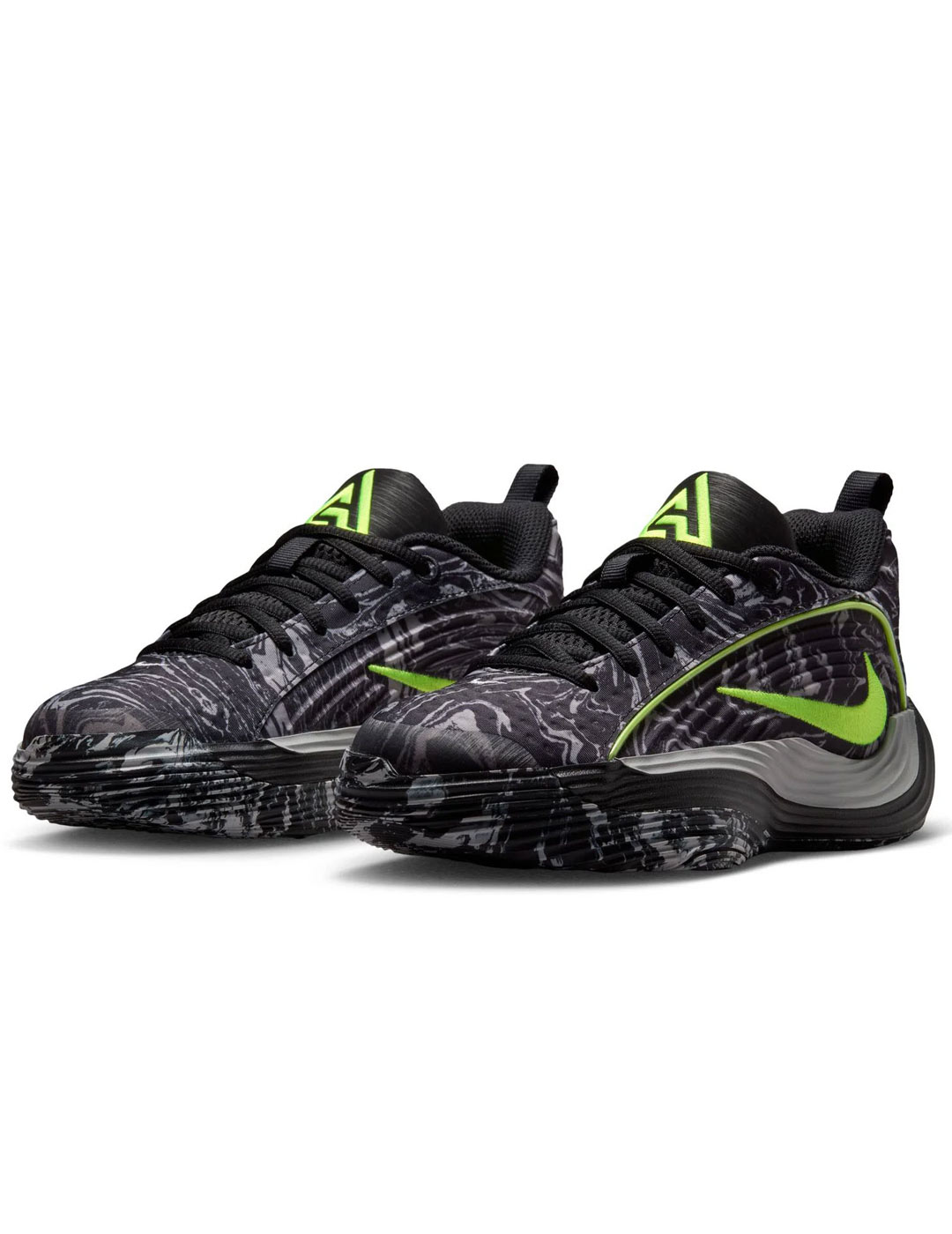 zapatilla baloncesto junior GIANNIS IMMORTALITY 5, negro/lima