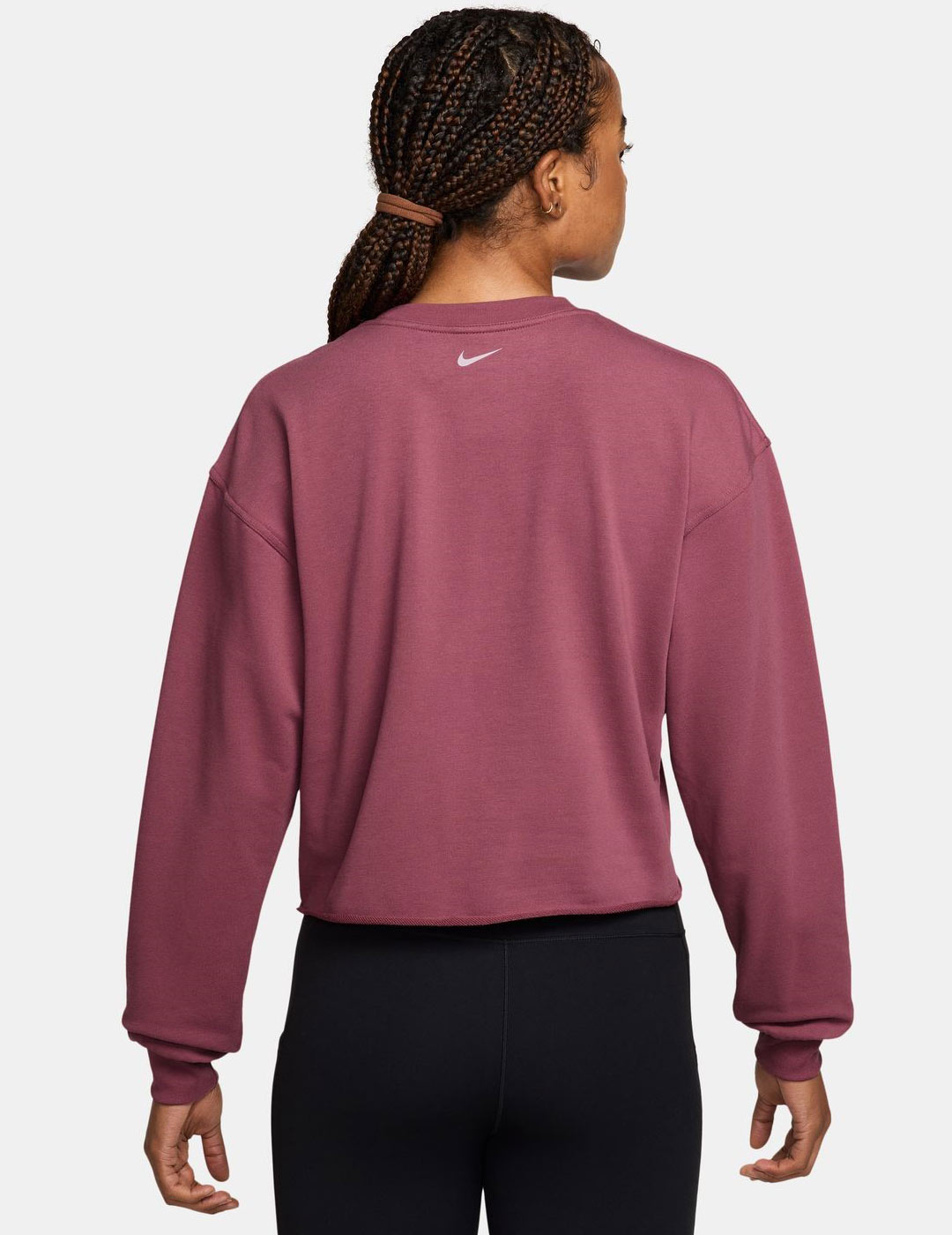 sudadera cuello redondo mujer nike, rosa