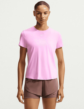 camiseta manga corta mujer NNIKE ONE CLASSIC, rosa