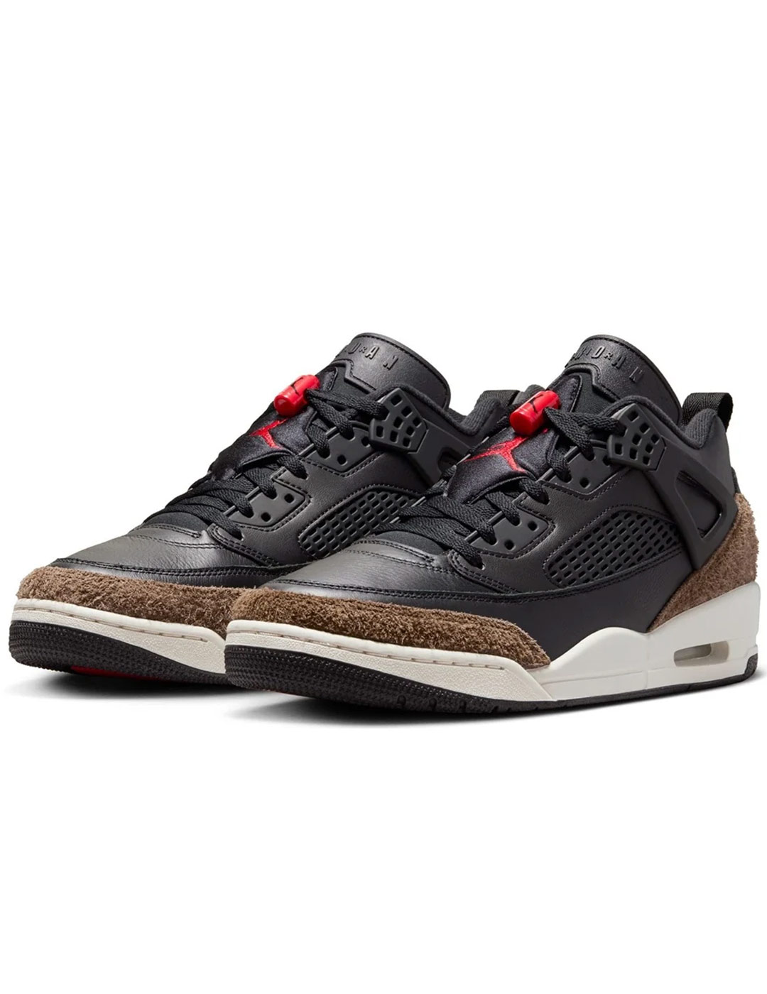 zapatilla junior JORDAN SPIZIKE LOW , negro/rojo/marrón