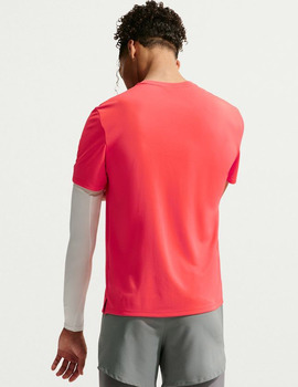 camiseta manga corta running MILER, naranja fluor