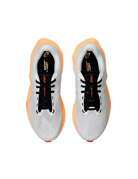 zapatillla running hombre asics NOVABLAST 6, blanco/naranja
