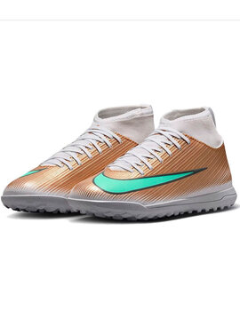 bota fútbol nike  SUPERFLY 11 CLUB Turf, dorado/blanco