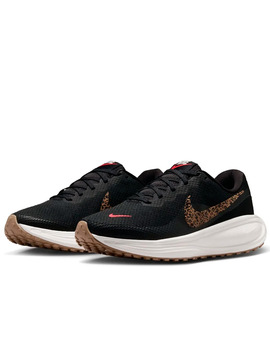 zapatilla running mujer nike REVOLUTION 8 PRINT, negro