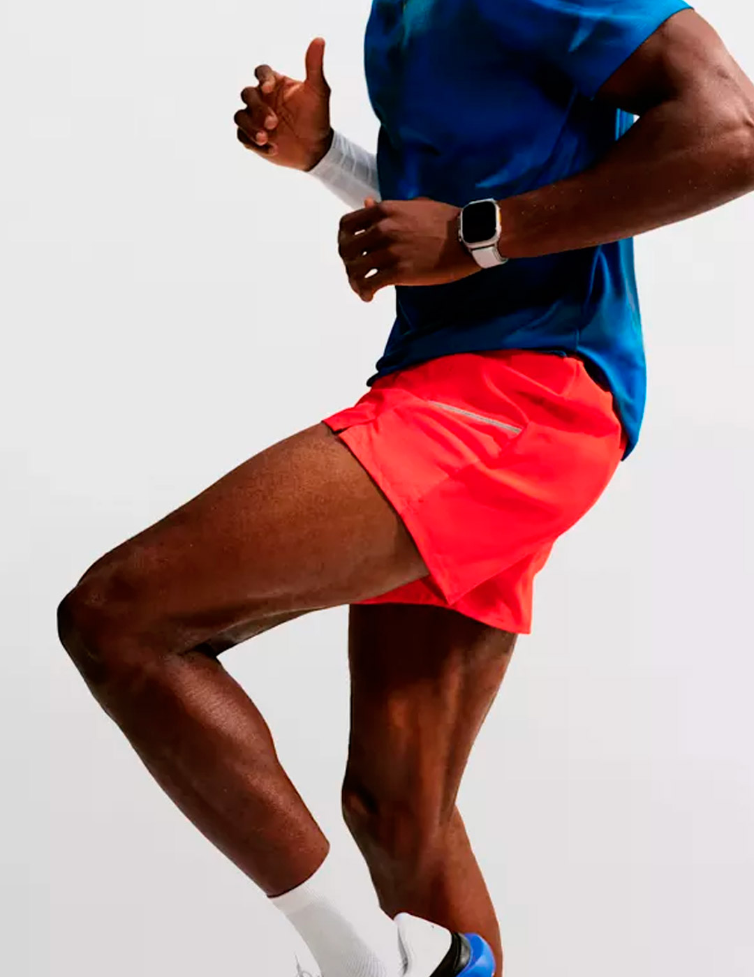short nike hombre  MILER DRI-FIT 5" naranja fluor