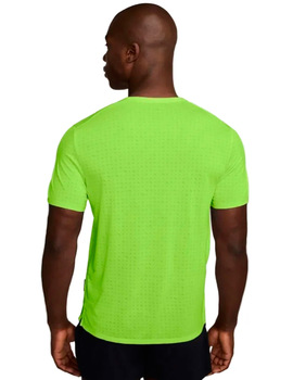 camiseta manga corta nike  MILER BREATHE, verde fluor