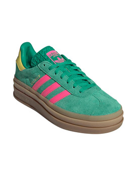 zapatilla plataforma mujer adidas GAZELLE BOLD W, verde/fuscia