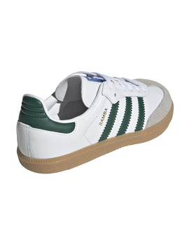 zapatilla niño adidas SAMBA OG C, blanco/verde