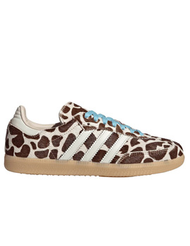 zapatilla mujer adidas originals animal print SAMBA OG W, marrón/blanco