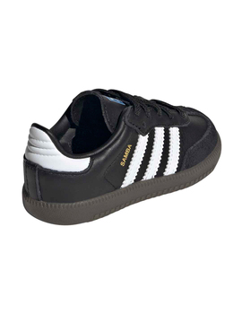 zapatilla bebé adidas SAMBA OG EL I, negro/blanco