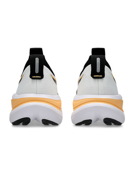 zapatilla running hombre asics GEL-NIMBUS 28, blanco/naranja