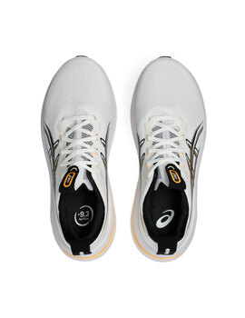 zapatilla running hombre asics GEL-NIMBUS 28, blanco/naranja