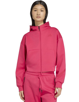 sudadera adidas mujer con capucha W Z.N.E. CR FZ, rosa
