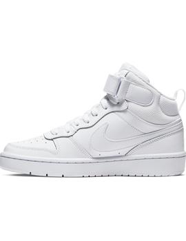 zapatilla nike junior  COURT BOROUGH MID blanco, 