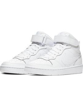 zapatilla nike junior  COURT BOROUGH MID blanco, 