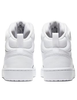 zapatilla nike junior  COURT BOROUGH MID blanco, 