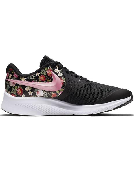 ZAPATILLA NIKE STAR RUNNER 2 VF NEGRA/FLORES