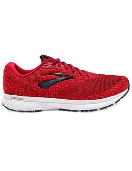 ZAPATILLA RUNNING BROOKS REVEL 3, ROJA