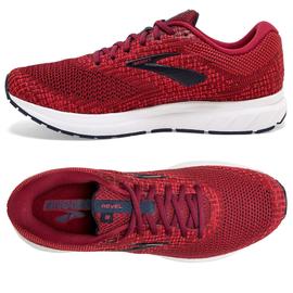 ZAPATILLA RUNNING BROOKS REVEL 3, ROJA