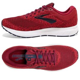 ZAPATILLA RUNNING BROOKS REVEL 3, ROJA