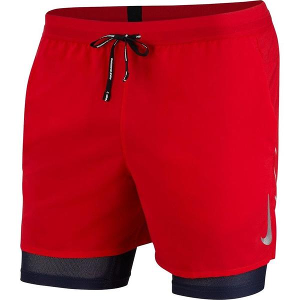 Hueco cantante Loza de barro SHORT NIKE RUNNING, 2 EN 1 ROJO/NEGRO