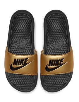 CHANCLA NIKE BENASSI "JUST DO IT." MUJER DORADO