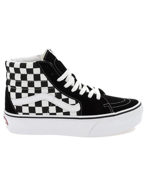 VANS SK8-HI , BLANCO/NEGRO