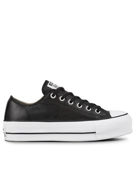 CONVERSE CHUCK TAYLOR PIEL NEGRA PLATAFO