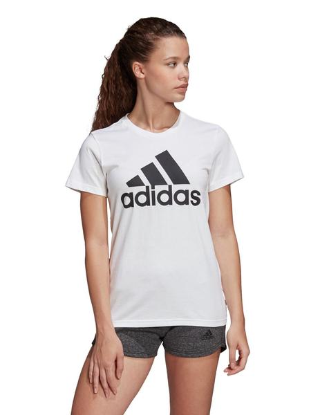 CAMISETA ADIDAS CORTA, BLANCO, LOGO GRANDE