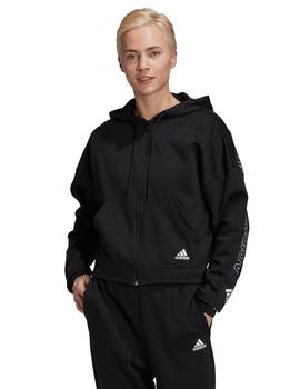 SUDADERA ADIDAS ABIERTA CON CAPUCHA, MUJER