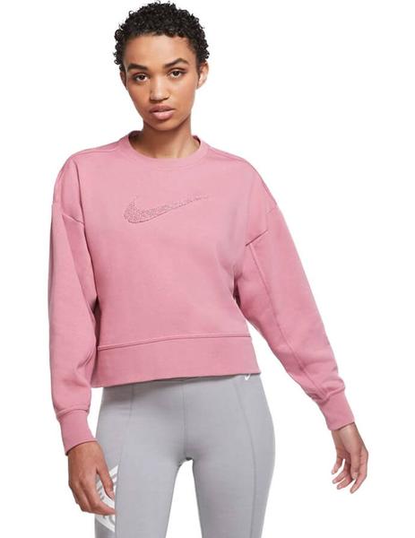 SUDADERA CUELLO REDONDO MUJER, ROSA