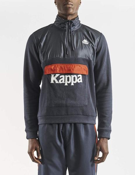 SUDADERA KAPPA DE MEDIA CREMALLERA, HOMBRE, MARINO